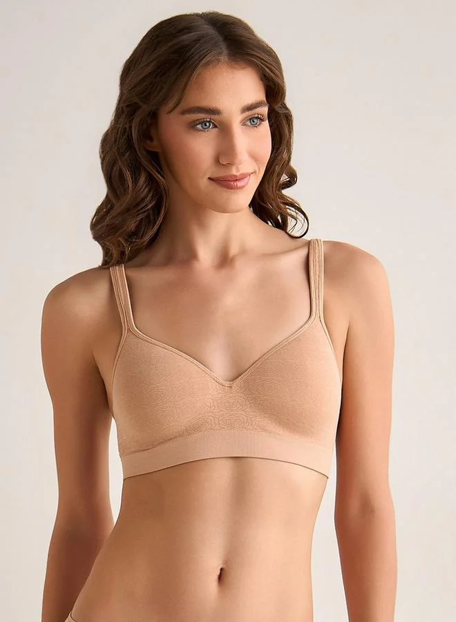 سبلاش فيڤ Padded T-shirt Bra Non-Wired Jacquard Seamless